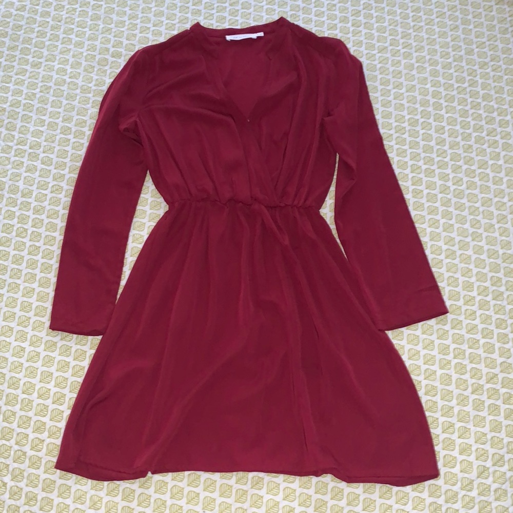 Maroon red- worn lightly